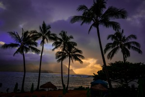 Puu Poa Beach Princeville Sunset   Kauai Hawaii 0839